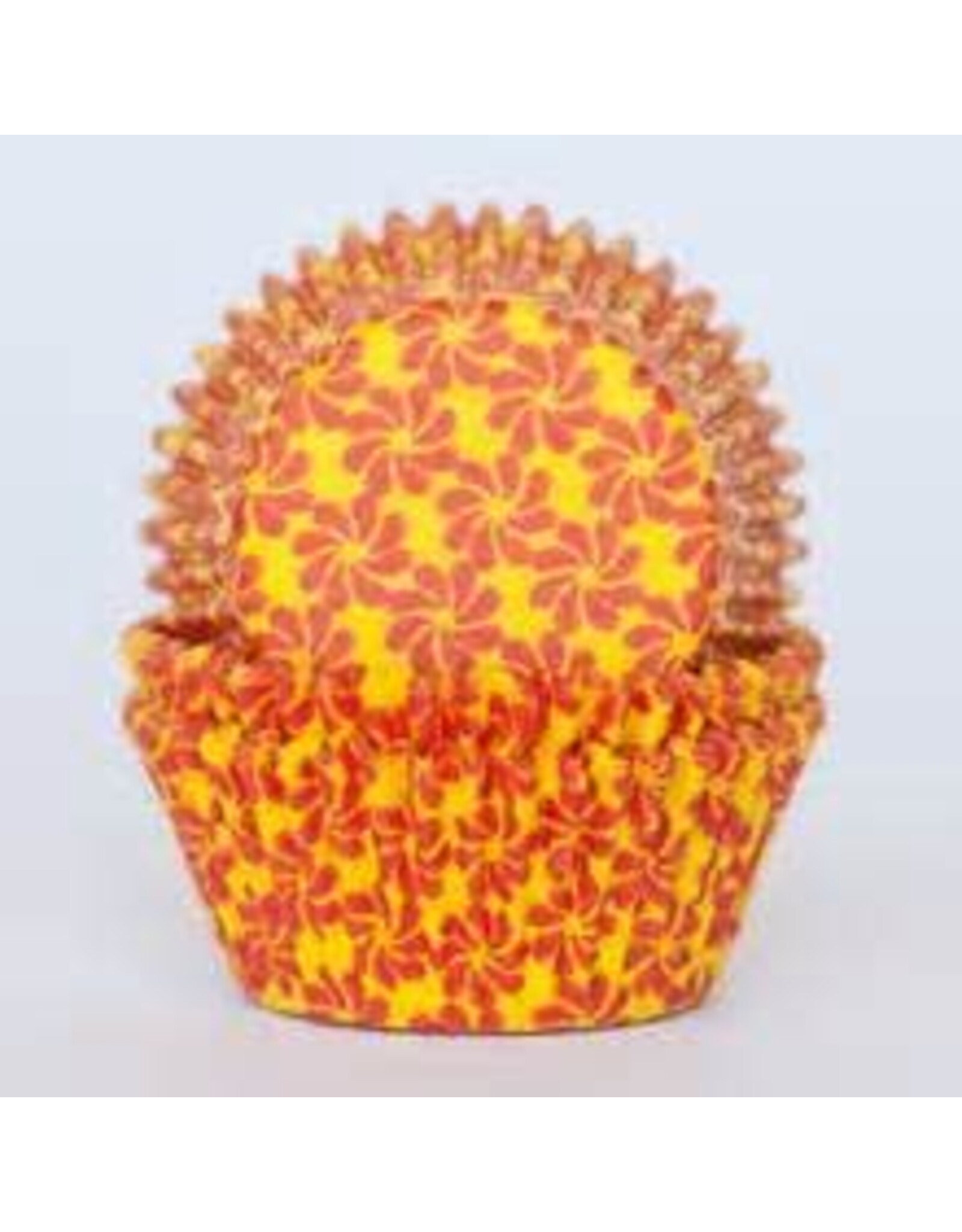 Yellow with Red Pinwheels Baking Cups