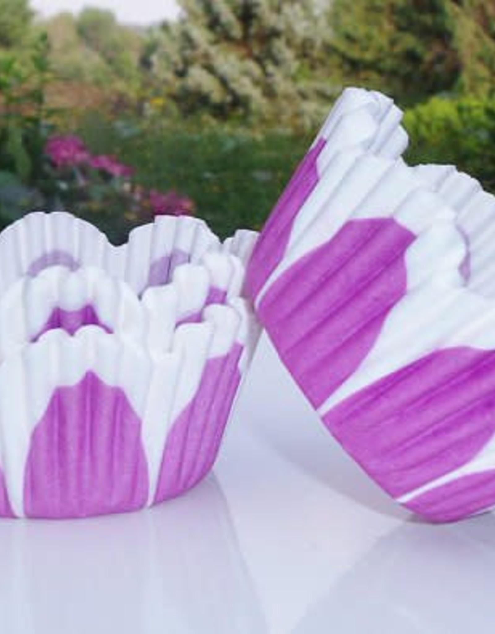 Purple Flower Baking Cups (30-35ct)