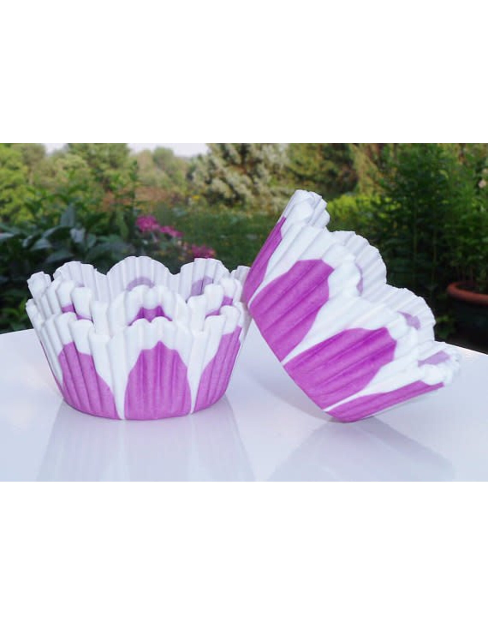 Purple Flower Baking Cups (30-35ct)