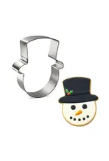 Snowman Face With Hat Cookie Cutter (3.75")