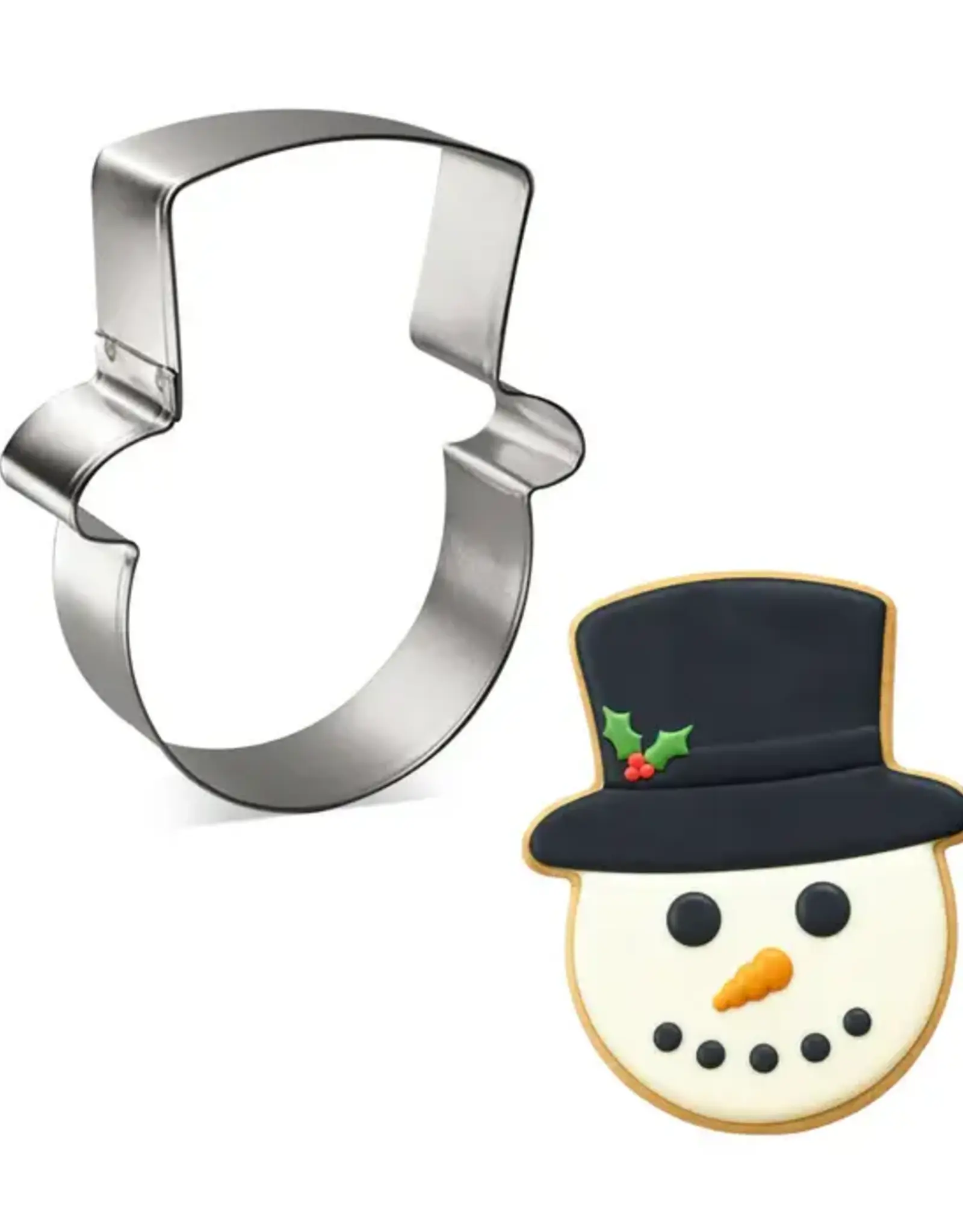 Snowman Face With Hat Cookie Cutter (3.75")