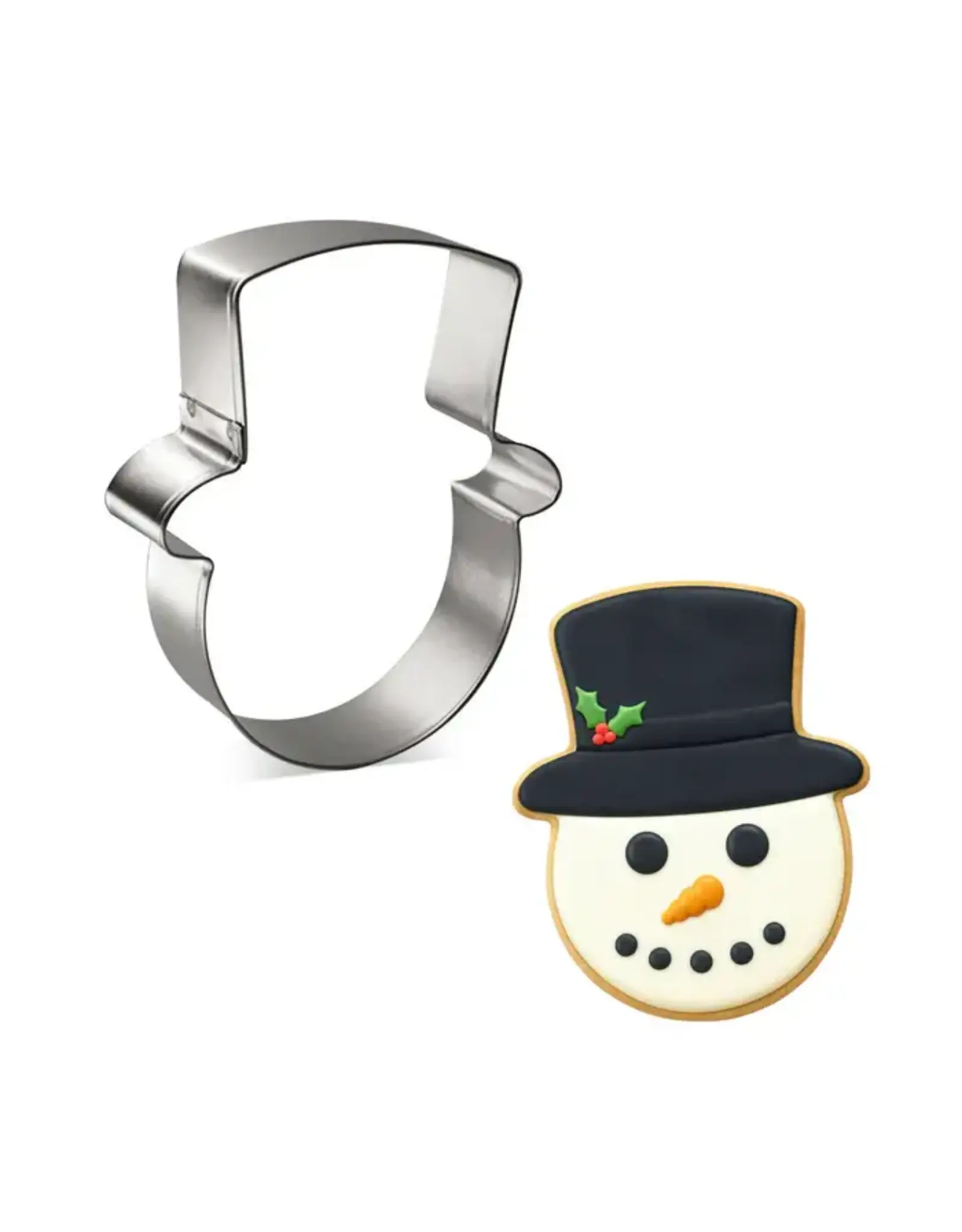 Snowman Face With Hat Cookie Cutter (3.75")