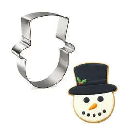 Snowman Face With Hat Cookie Cutter (3.75")