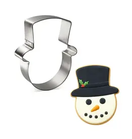 Snowman Face With Hat Cookie Cutter (3.75")