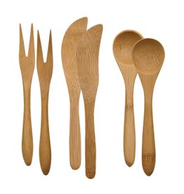 Bamboo Charcuterie Serving Set (6 piece set)