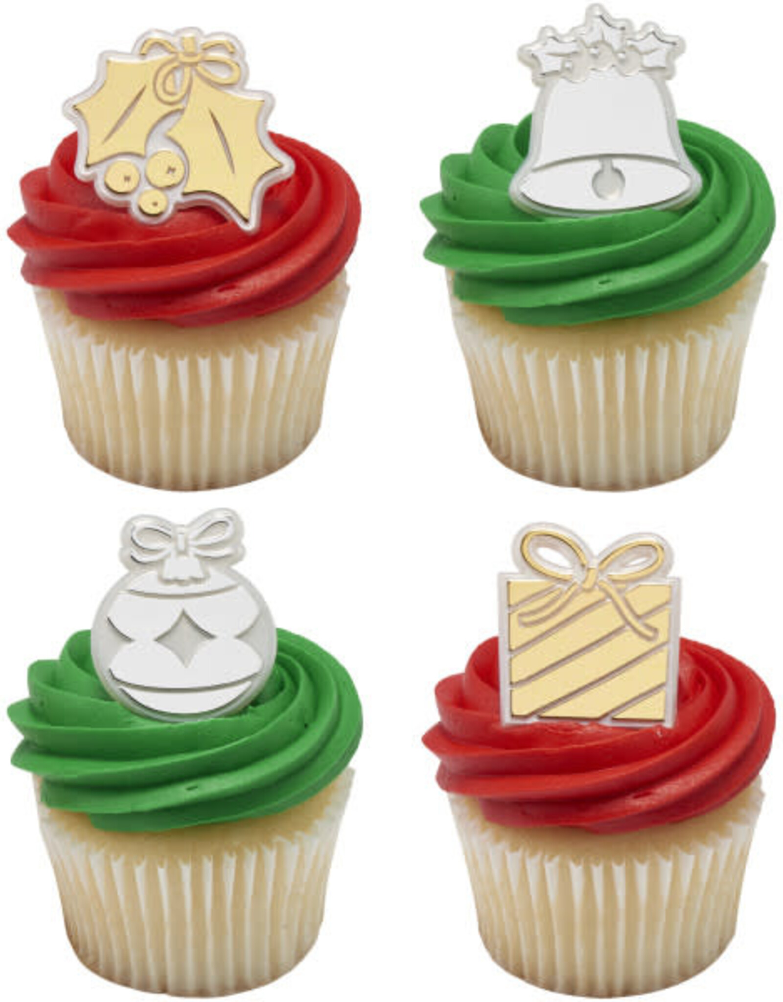 Holly Jolly Cupcake Rings (12ct)
