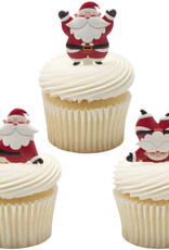 Tumbling Santas Cupcake Picks (6ct)