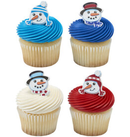Snowman Friends Cupcake Rings (12ct)