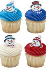 Snowman Friends Cupcake Rings (12ct)