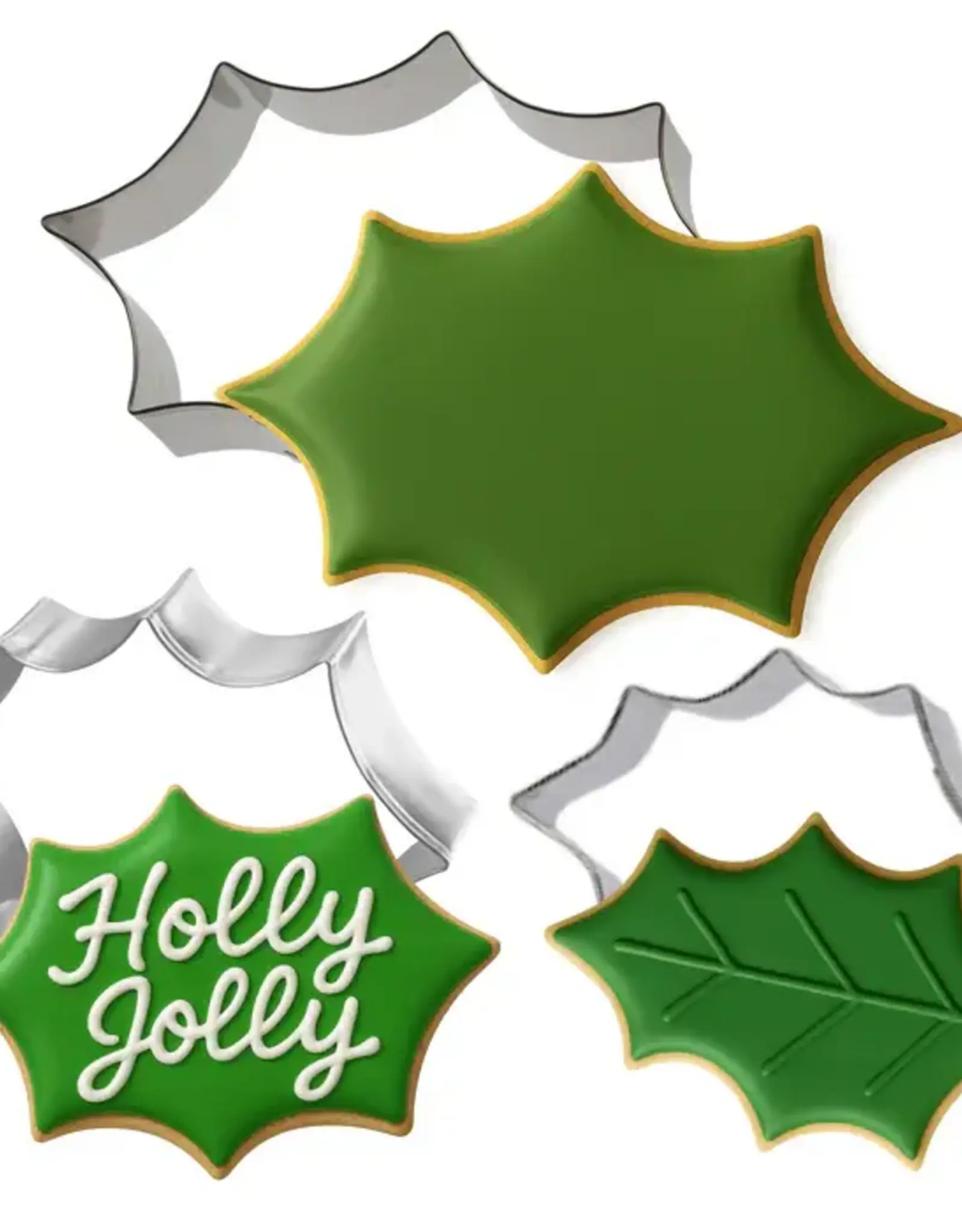 Holly Leaf Nested Cookie Cutter Set (3pc)