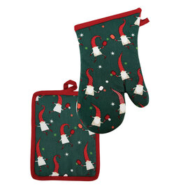 Oven Mitt and Pot Holder ( Pickleball Gnomes) 2 pc set
