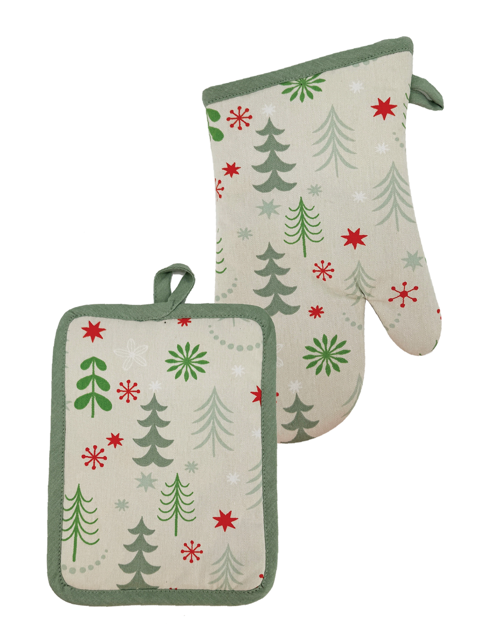 Oven Mitt and Pot Holder ( Greenery) 2 pc set