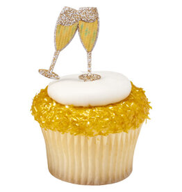 Toasting Glasses - Gold (12 Count)