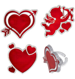 Cupid & Heart Rings (12 Count)