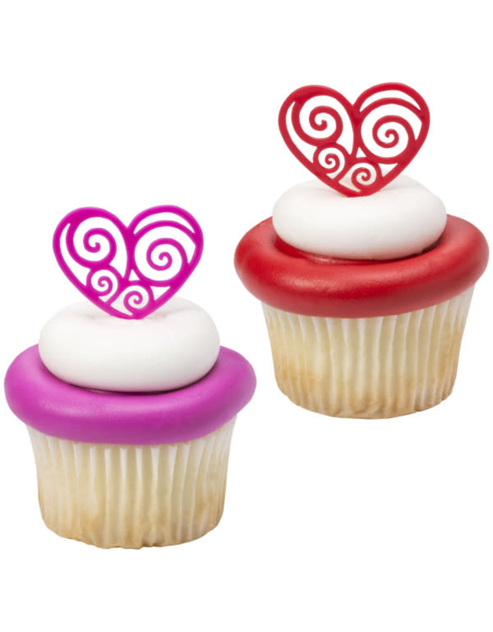 Scroll Heart Picks (12 count)