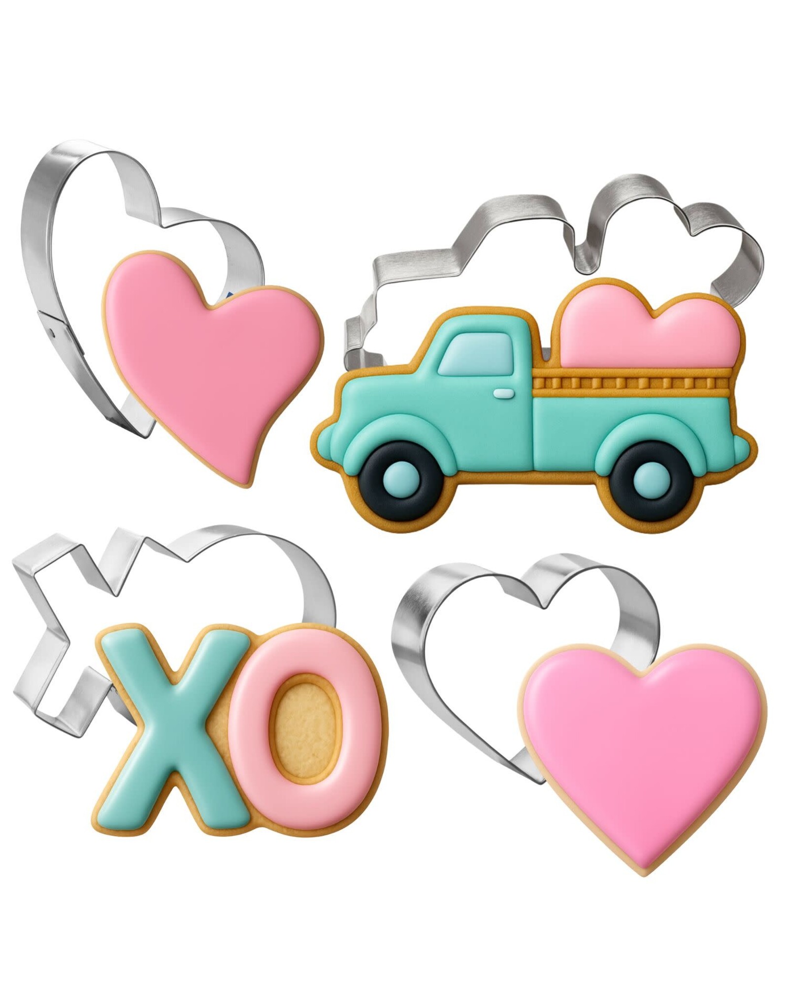 CookieCutter.com XOXO Truck Set of 4