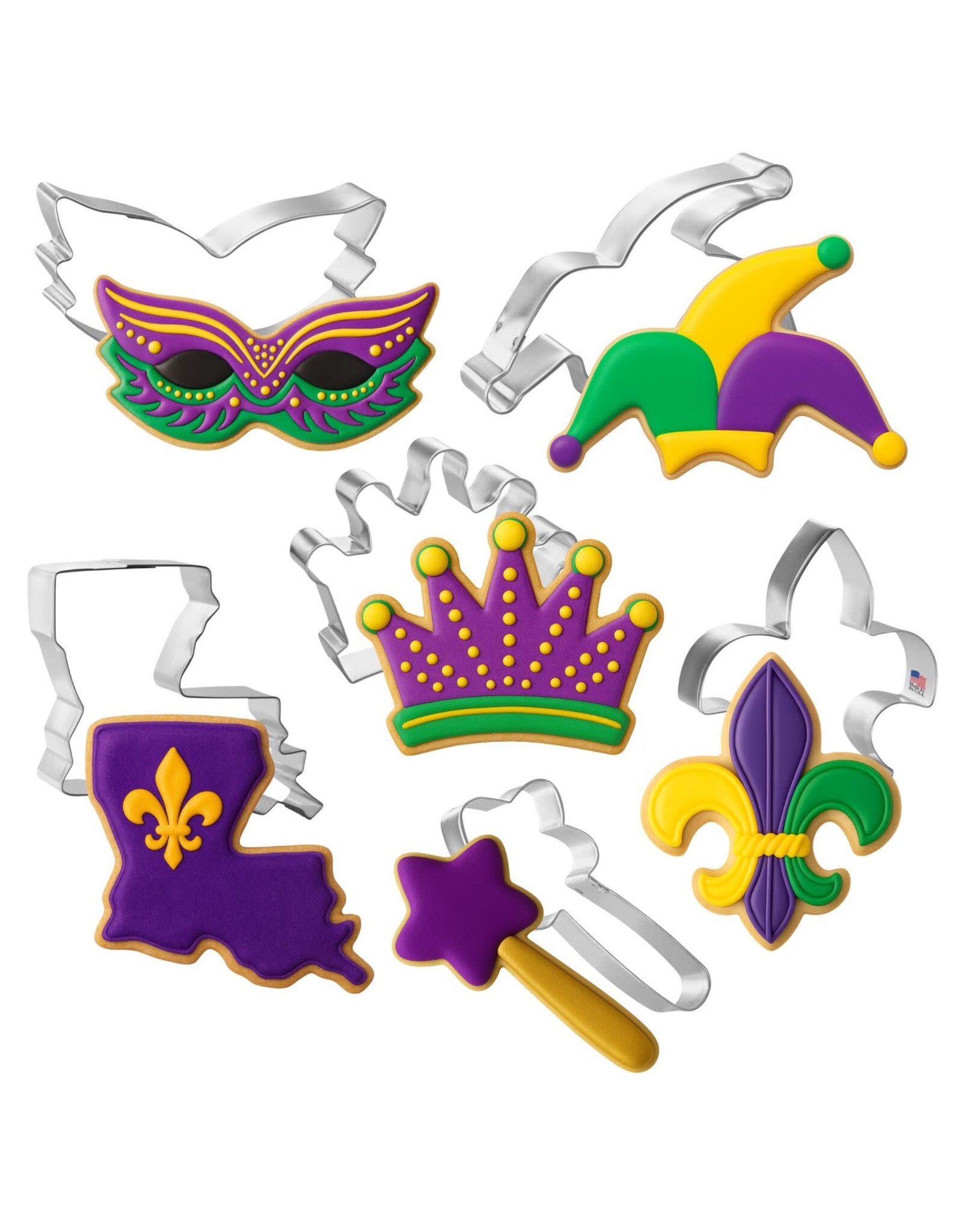 CookieCutter.com Mardi Gras Cookie Cutter Set of 6