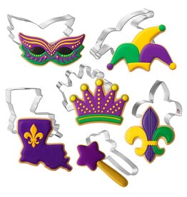 CookieCutter.com Mardi Gras Cookie Cutter Set of 6