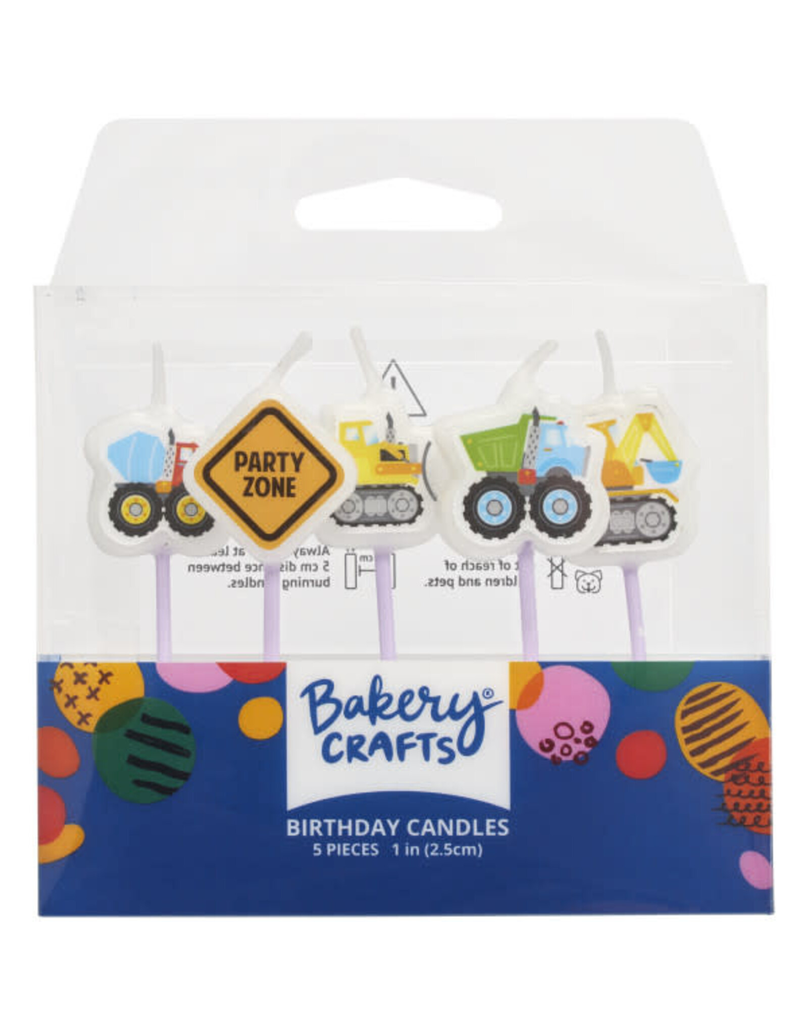 Construction Shaped Candles (6 Count)