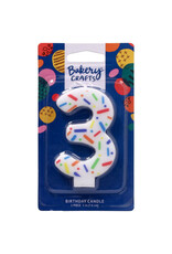 Rainbow Sprinkle Numeral Candles (3)