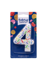 Rainbow Sprinkle Numeral Candles (4)