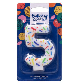 Rainbow Sprinkle Numeral Candles (5)