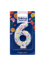 Rainbow Sprinkle Numeral Candles (6)