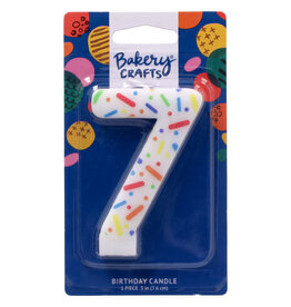 Rainbow Sprinkle Numeral Candles (7)