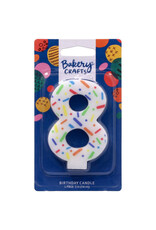 Rainbow Sprinkle Numeral Candles (8)