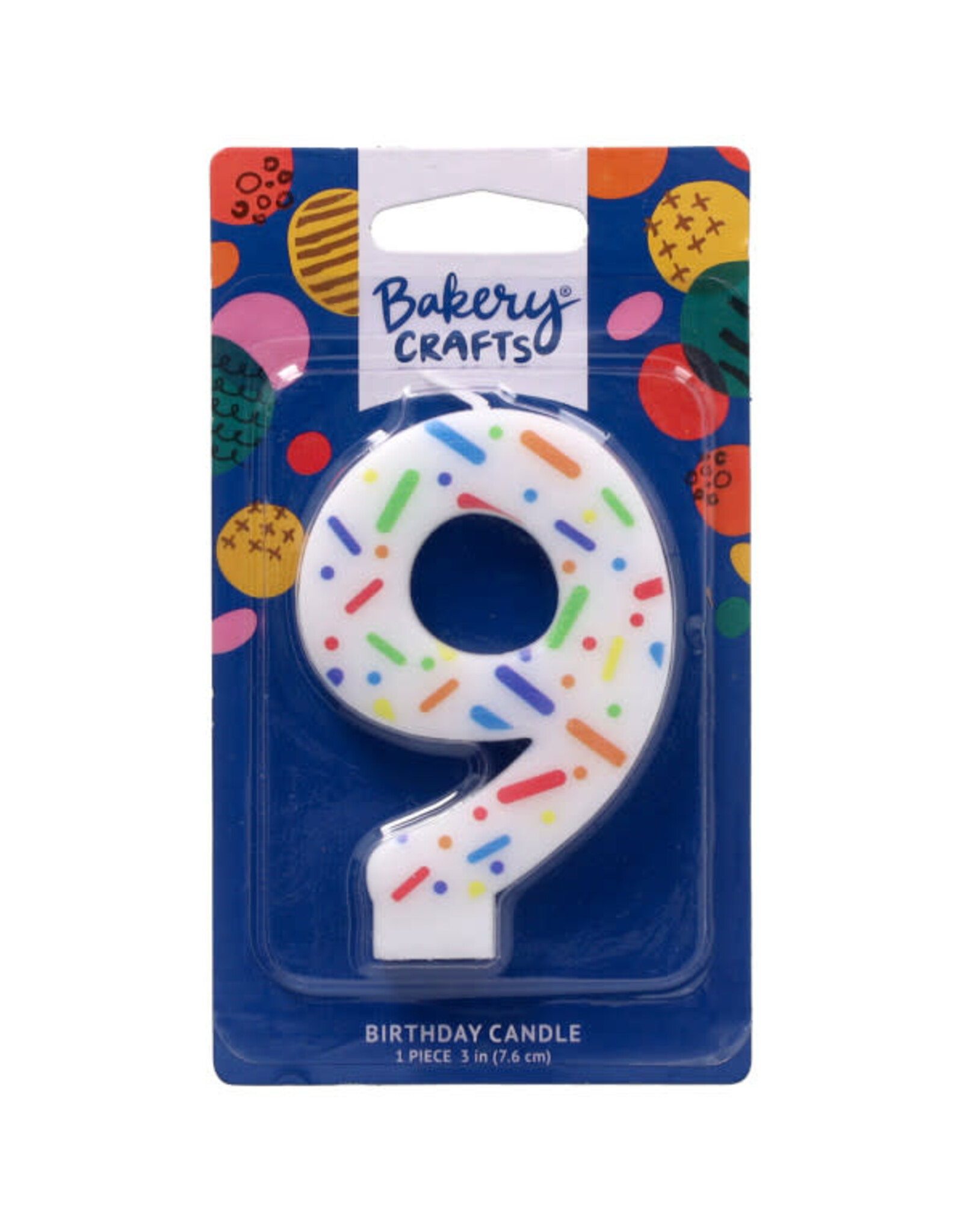 Rainbow Sprinkle Numeral Candles (9)