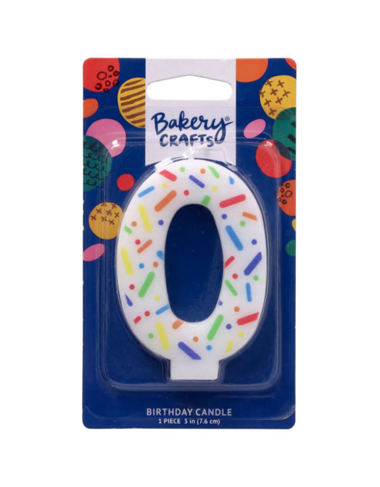 Rainbow Sprinkle Numeral Candles (0)