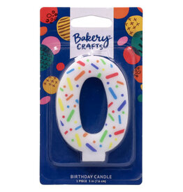 Rainbow Sprinkle Numeral Candles (0)