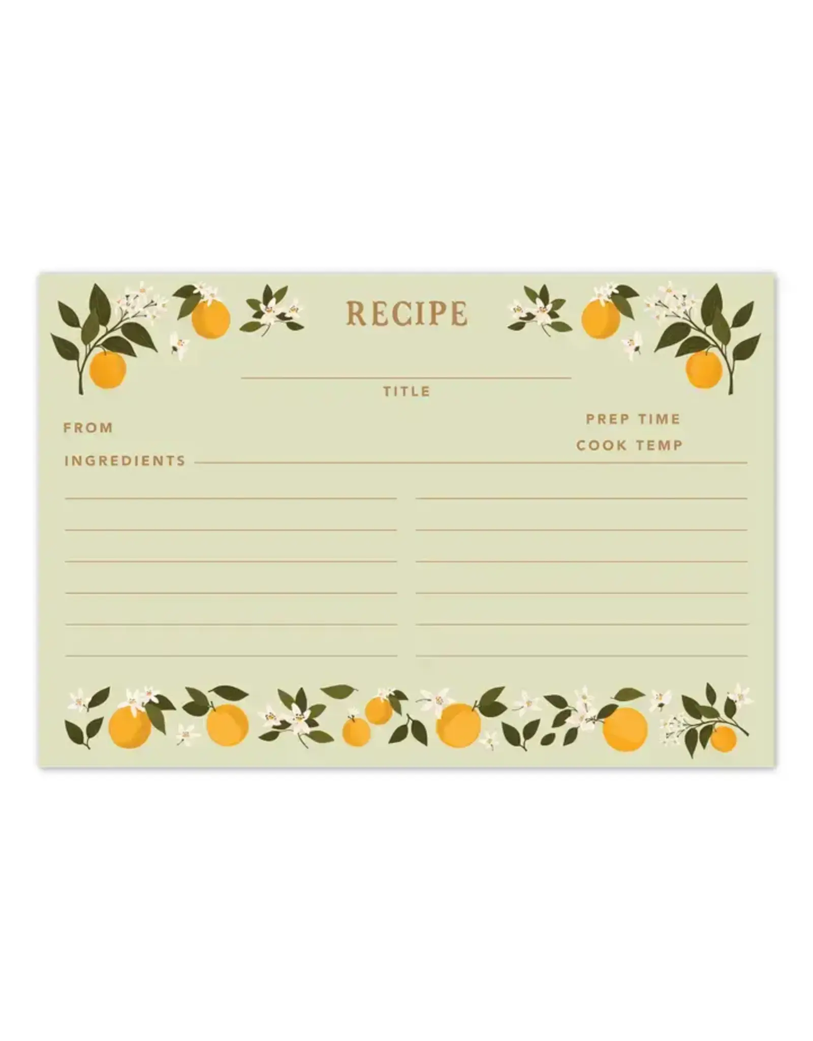 Paper Farm Press Orange Orchard Field Recipe Cards 4 x 6 (Set of 50)