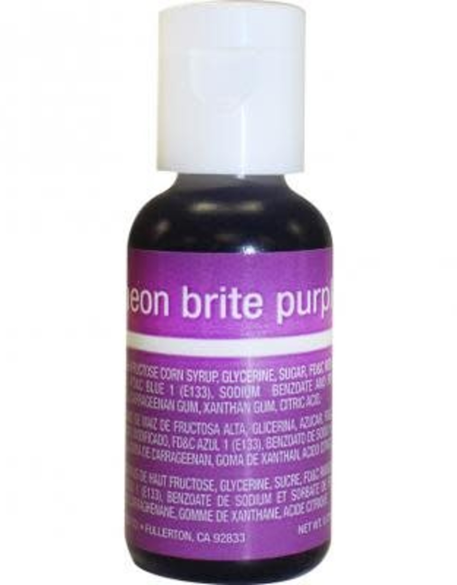 Neon Brite Purple Chefmaster Liqua-gel  3/4 oz