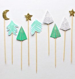 Sparkly Trees Cake Topper