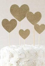Fancy Cake Topper {Glitter Hearts}