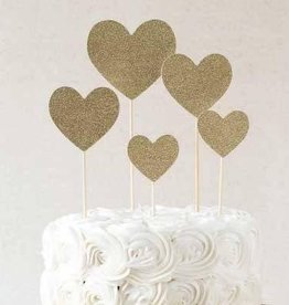 Fancy Cake Topper {Glitter Hearts}