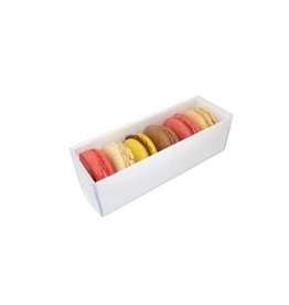 O'Creme Macaron Box with Clear Lid (sleeve)