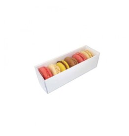 O'Creme Macaron Box with Clear Lid (sleeve)