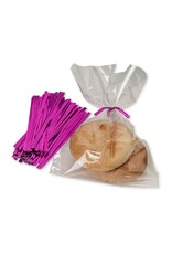 Twist Ties (Hot Pink Metallic) Pkg of 25