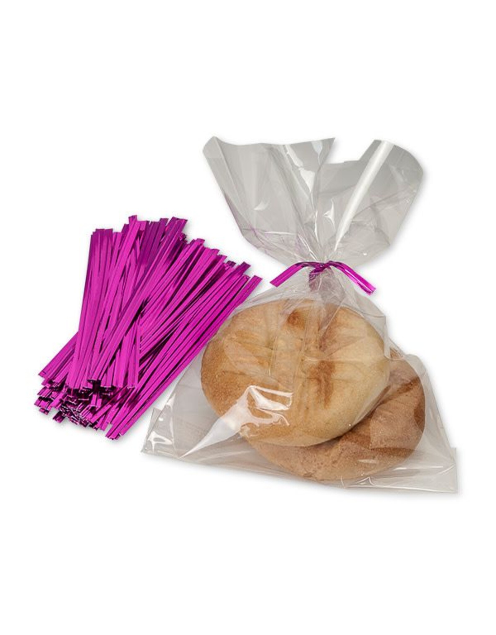 Twist Ties (Hot Pink Metallic) Pkg of 25