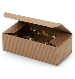 Kraft Pinstripe Candy Box (1/2 lb.)