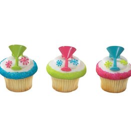 Cocktail Glass Cupcake Rings