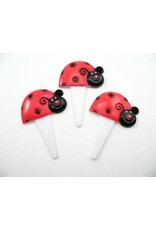 Lady Bug Cupcake Picks