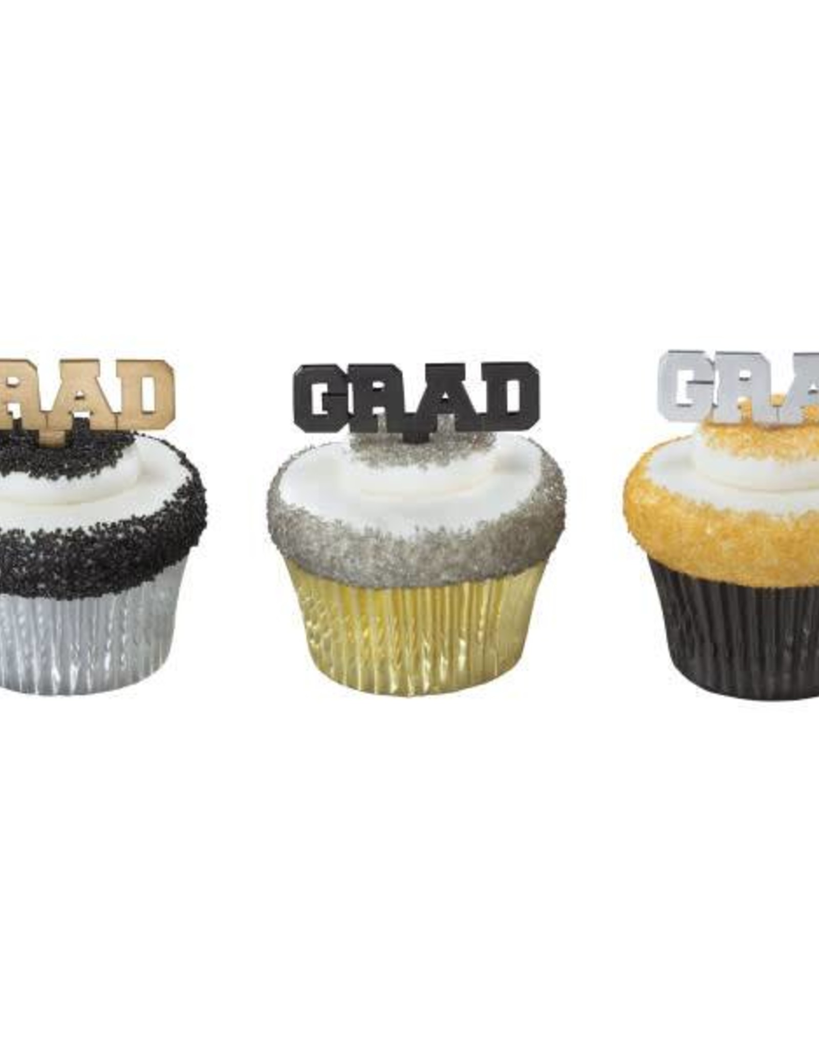 Black, Silver & Gold Grad Picks (12/pkg)