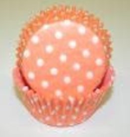 Peach Polka Dot Baking Cups (30-35ct)