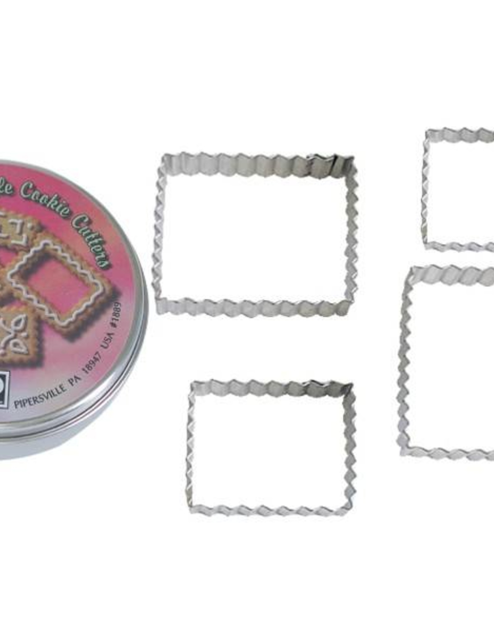 R and M Rectangle Fluted Cookie Cutter Set Sweet Baking Supply