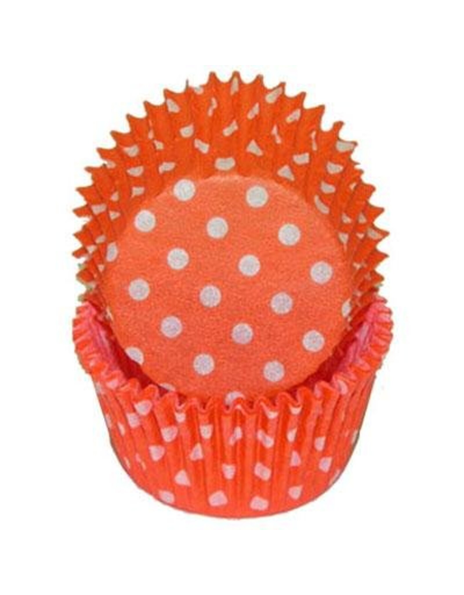 Orange Polka Dot Baking Cups