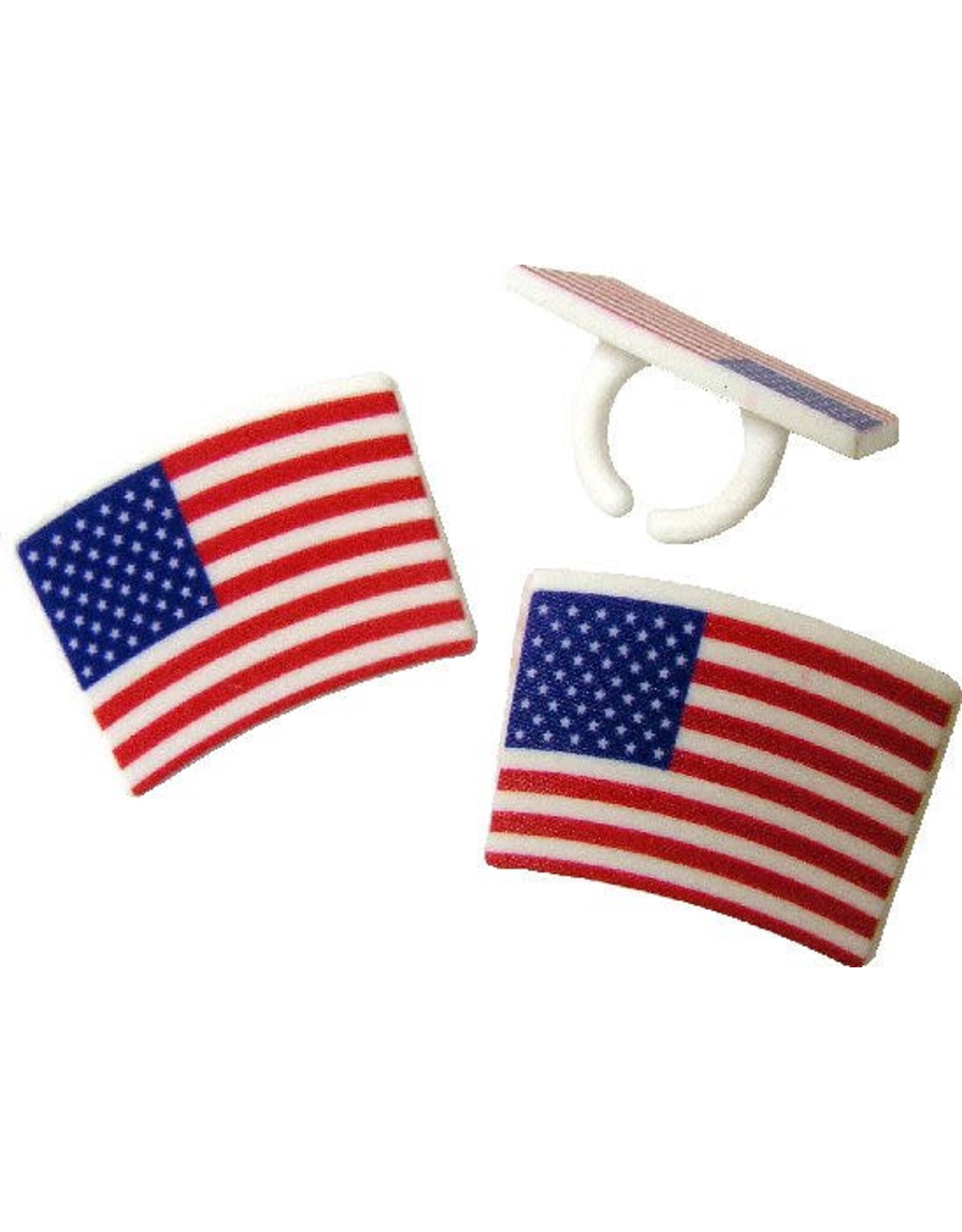 American Flag Rings (12/pkg)