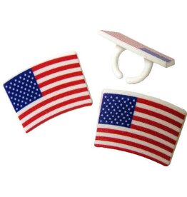 American Flag Rings (12/pkg)